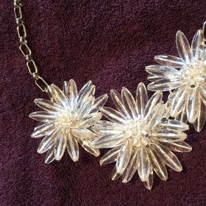 Silver Tone Acrylic Necklace